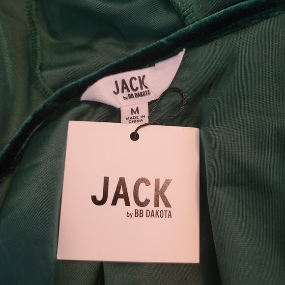 Jack by BB Dakota Velvet Hooded Wrap Jacket Emerald Green M NWT MSRP $88 - Picture 5 of 7